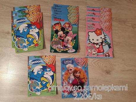 Skolske potreby nove, omalovanky, cena za ks maxim, 