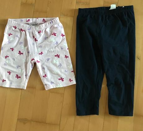2x kratke leginy 122, h&m,122