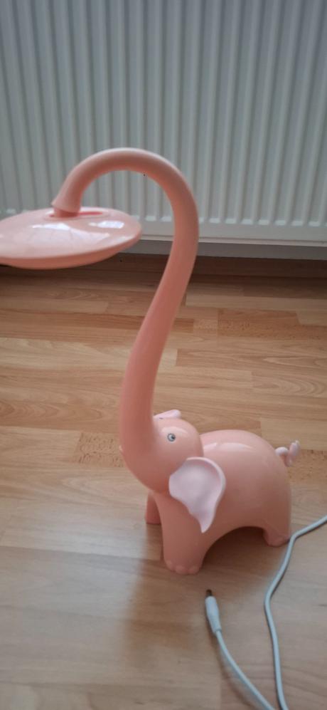 Ruzova stolna lampa slonik, 