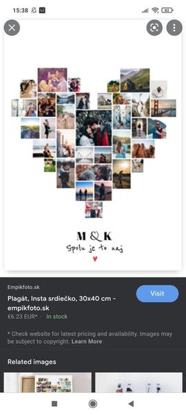 Fotky - srdiečko na stene