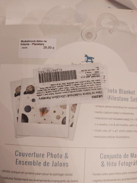 Deka/plachta na fotenie babatka 120x120, muselinov, 