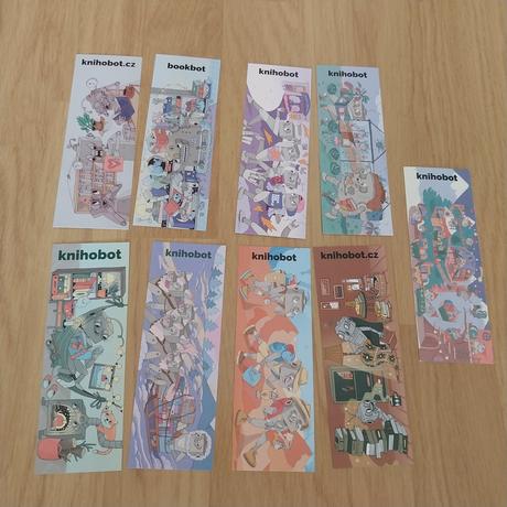Zalozky kpk, knihobot, martinus a ine,