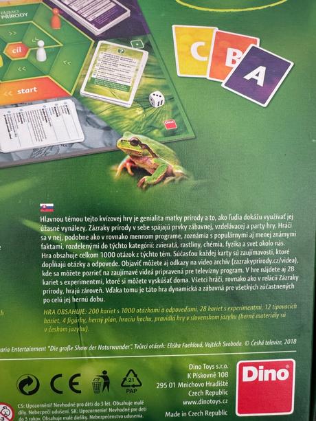 Kvízová hra zázraky prírody,