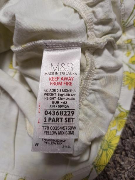 Žlté tričko kvietky, marks & spencer,62