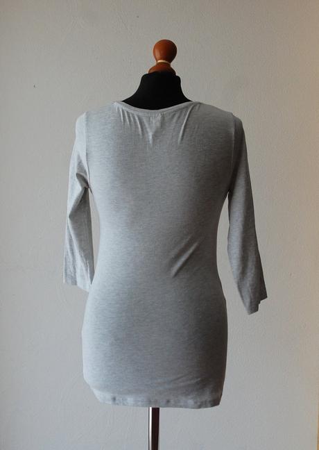 Svetlosivé elastické tričko s 3/4 rukávom zn.onko, xs