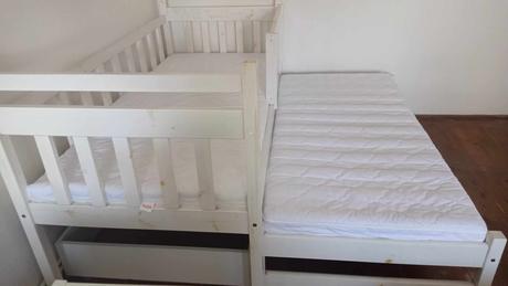 Detská posteľ s pristelkou, šírka (cm): 90,dĺžka (cm): 190