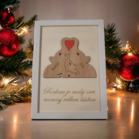 Rodinka v rámiku slony,