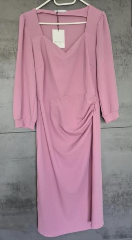 Ružové šaty s rozporkom, mohito,42 / xl