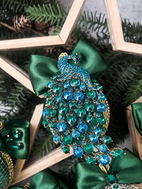 Vianočné smaragdové ozdoby,