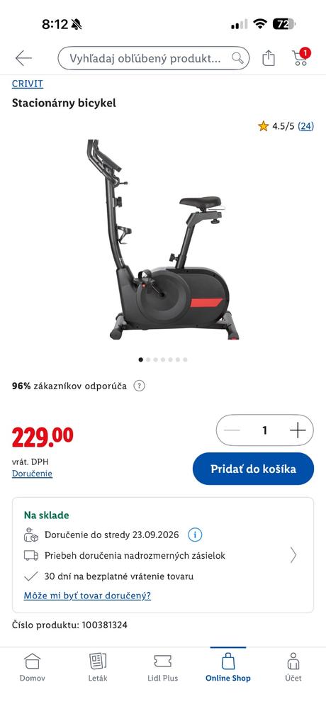 Stacionárny bicykel,