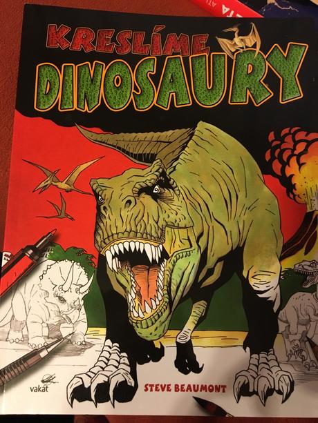 Kreslíme dinosaury + darček, napr.detské časopisy,