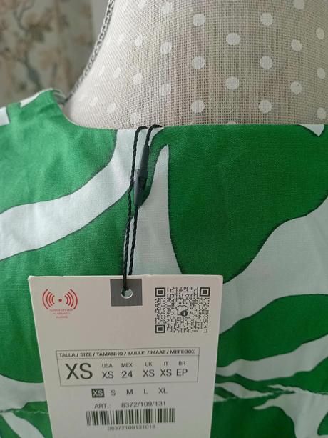 Bavlnene saty zara - nove s visackou, zara,xs