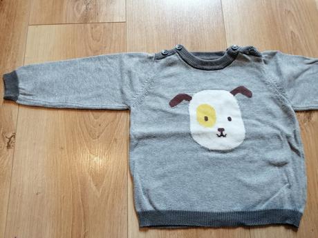 Svetrík s mackom, nutmeg,80