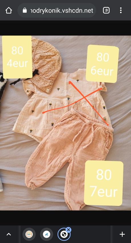 Pdl mušelínové nohavice, pompdelux,80