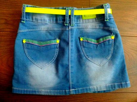 Riflová sukňa s opaskom, 134