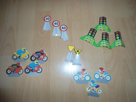 Papierove dopravne znacky, motorky, biky, 