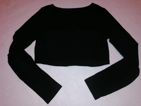 Crop top s dlhým rukávom, m