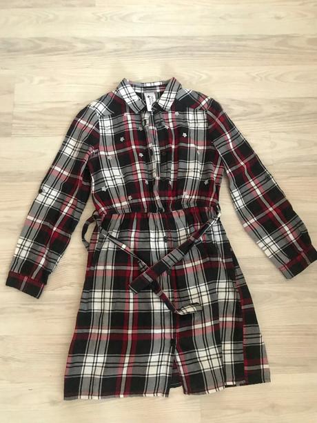 Kockované šaty, c&a,140