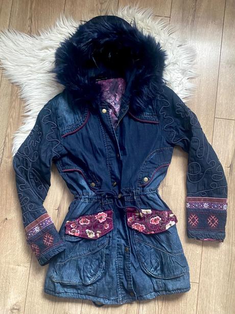 Desigual denim bunda/parka, desigual,m