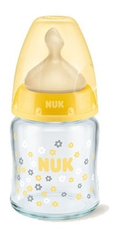 Nuk sklenená fľaša first choice+ 120ml, latexový c, nuk