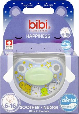 Ortodont. cumlík nuggi happiness svietiaci 6-16m, 