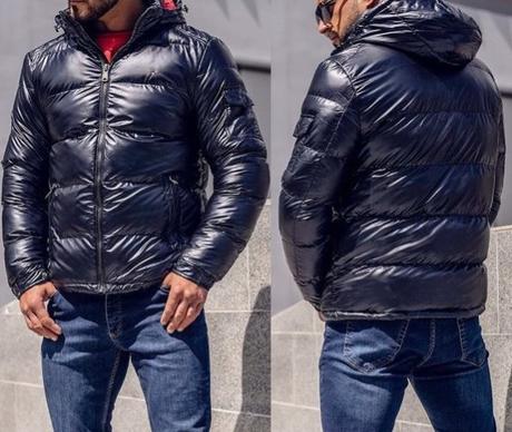 Metalická modrá vetrovka uni, v. xl/xxl, 164