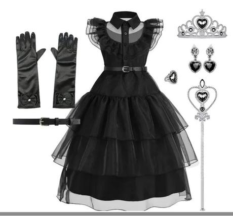 Šaty tanečný kostým wednesday 2 - 18 rokov novy,