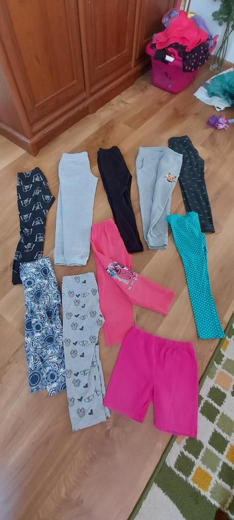 2xteplaky, 7xleginy, kraťasy 122-128, disney,122