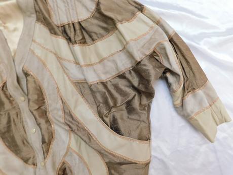 Luxusna vintage kožena/hodvabna bunda, 38