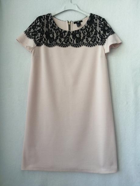 Pekné púdrovo rúžové šaty, h&m,36