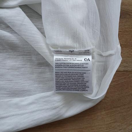 Biele letné tričko s potlačou c&a, c&a,xl