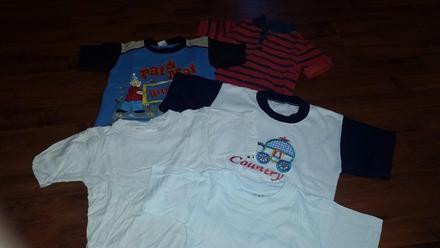 Chlapčenský set - 5 tričiek, 104–116