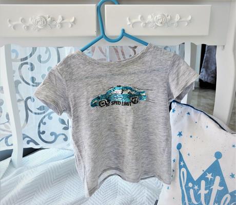 Tričko autíčko s flitrami-104, 104