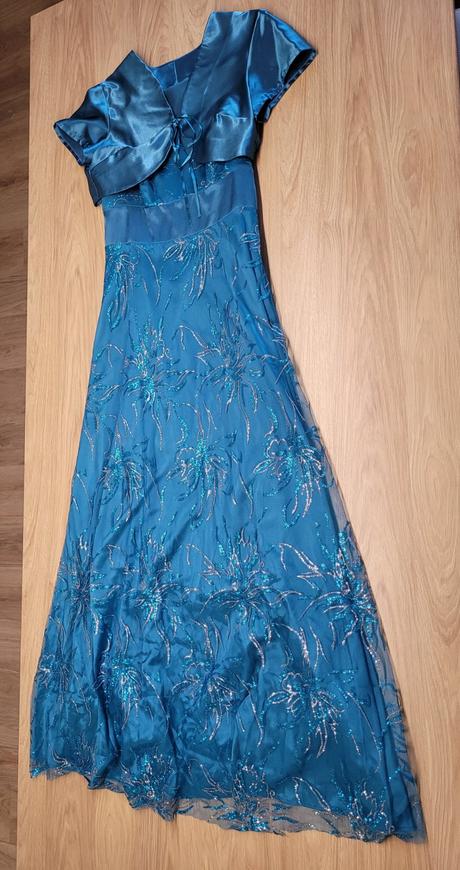 Spoločenské šaty č. 40 - tyrkysové, 40
