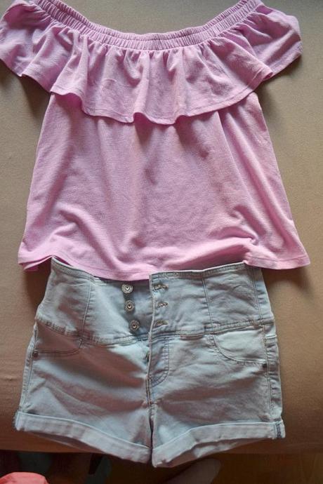 Sexi štruktúrovaný top s volánom xs/s, gina,s