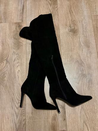 Čierne semisove cizmy nové, 37