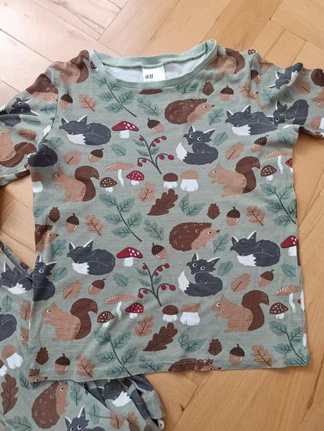 Pyžamko so zvieratkami, h&m,134