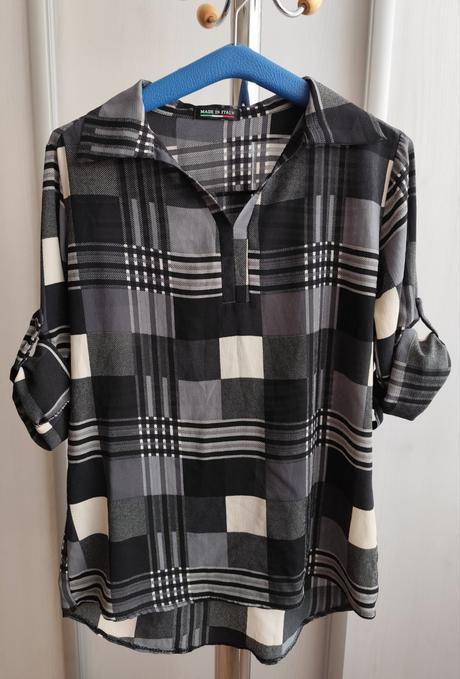 Dámska blúzka roll-up rukávy, m