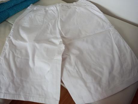 Biele bavlnené kraťasy 2 v 1, v.36, 36