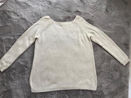 Bezovy oversized sveter, reserved,m