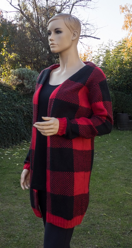 Predĺžený kardigán, s