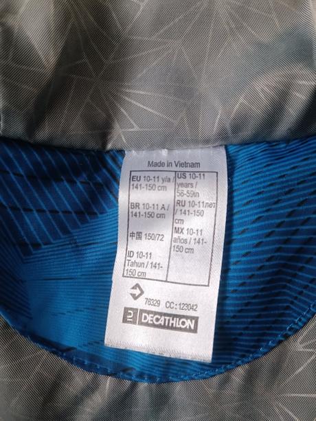 Detská turistická prešívaná bunda, quechua,146