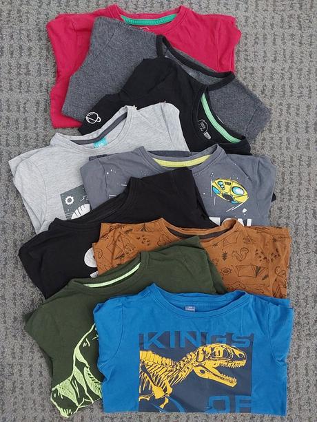 9 ks tričko s dlhým rukávom, 122