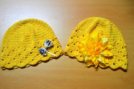 Háčkovaná čiapočka s kvetom, 50 - 158