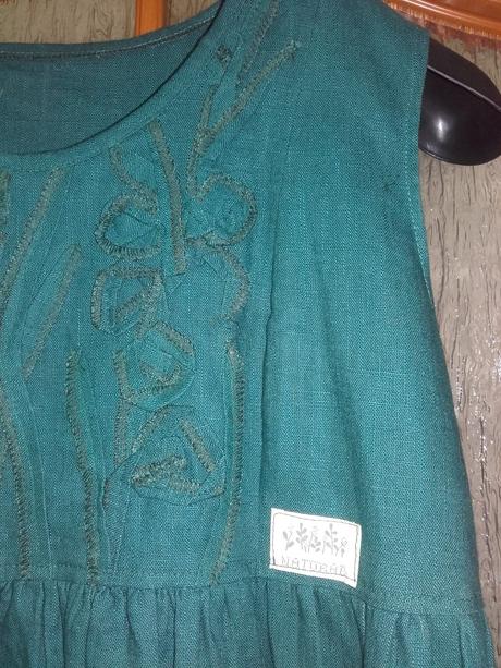 Tehotenské ľanové šaty- nenosené, m