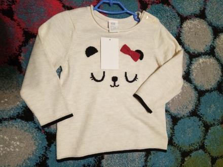 Svetrik pre dievcatko ( 9-12 mes), h&m,80