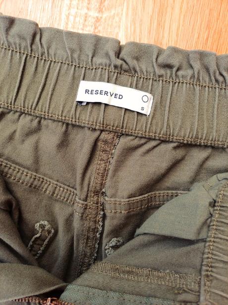 Tmavozelené paperbag nohavice, veľ. s, reserved,s