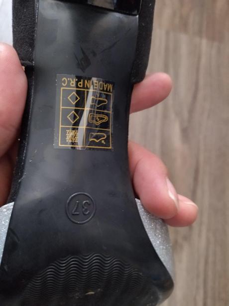 Ombré strieborné lodičky, 37