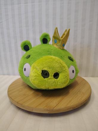 Plyšák kráľ prasa s korunkou, angry birds king pig,