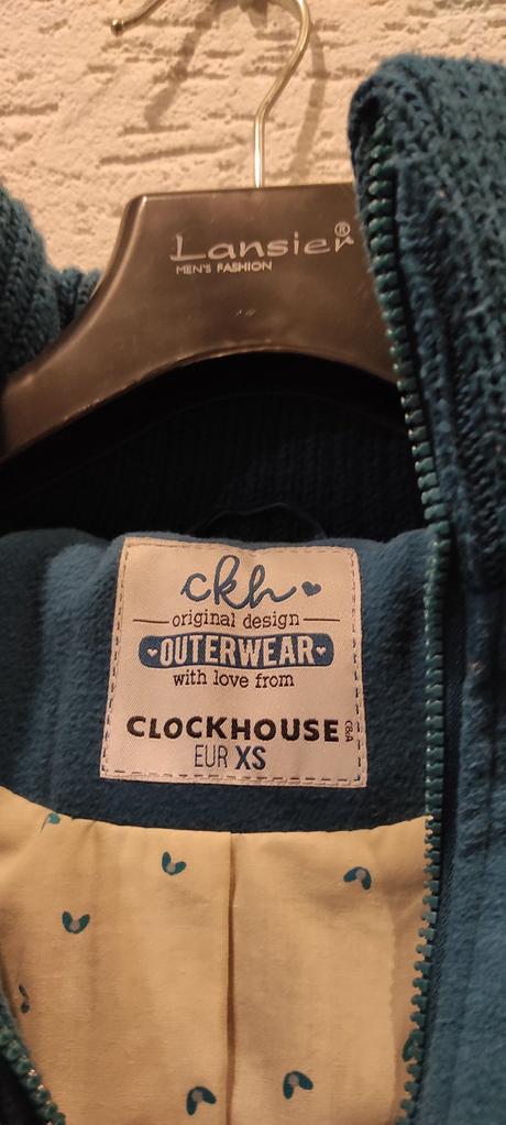 Tyrkysovy kabát xs, c&a,34